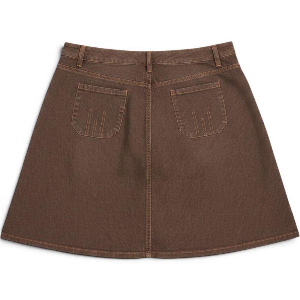 Chic‎ Brown A-Line Denim Skirt plus size 18